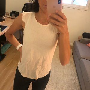 Ruffled sleeve tank from Madewell